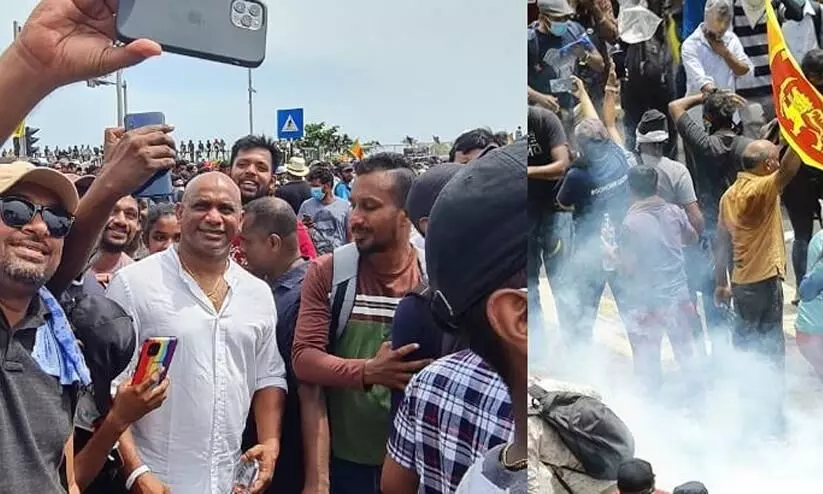 Cricketers also declared their support for the protests in Sri Lanka Cricketers also declared their support for the protests in Sri Lanka