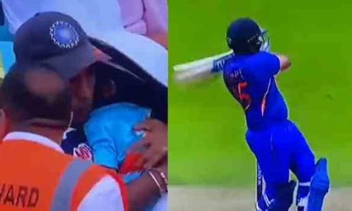 രോഹിതിന്‍റെ പടുകൂറ്റൻ സിക്സർ വീണത് ഗാലറിയിലെ കൊച്ചുപെൺകുട്ടിയുടെ ദേഹത്ത്; ഓടിയെത്തി മെഡിക്കൽ ടീം -VIDEO