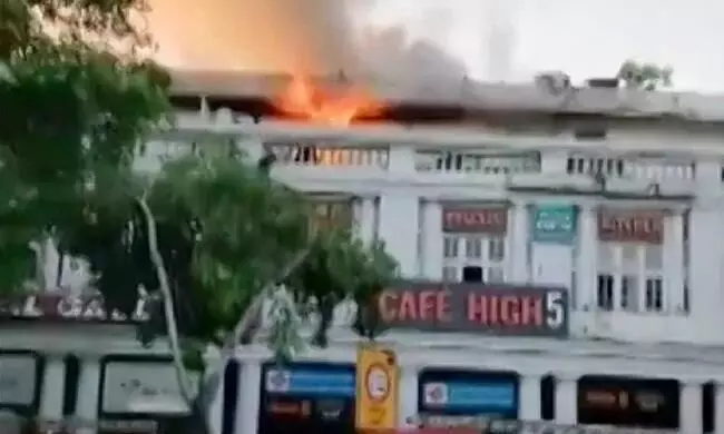 The fire broke out at Cafe High 5 on Connaught Place Outer Circle