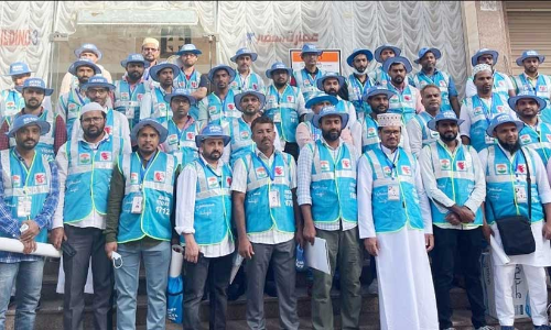 ഹാജിമാർക്ക് സേവനം നൽകി വിഖായ സംഘം