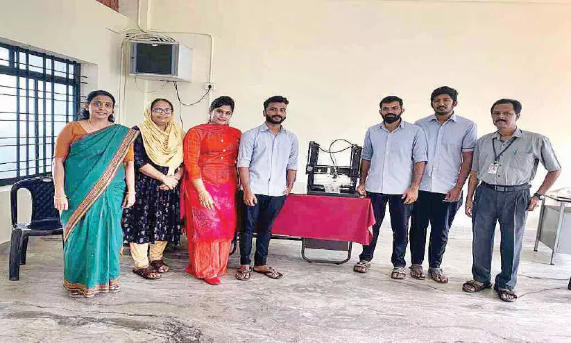 ത്രീഡി പ്രിന്റിങ്​ സാങ്കേതികവിദ്യയുമായി വിദ്യാർഥികൾ
