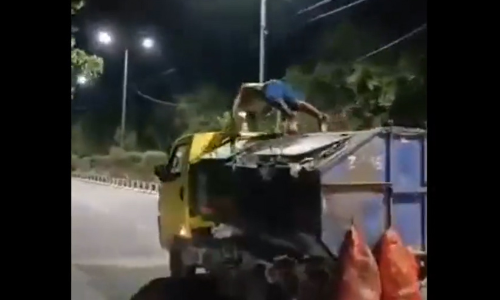 ശക്തിമാൻ ആവരുത്, ബുദ്ധിമാൻ ആവുക, സാഹസികതക്കിടെ വീണ് പരിക്കേറ്റയാളുടെ വിഡിയോ പങ്കുവെച്ച് പൊലീസിന്റെ മുന്നറിയിപ്പ്