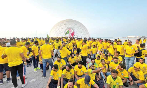 കോർണിഷ് മഞ്ഞക്കടലായി; ലോകകപ്പിന് സ്വാഗതമേകി ബ്രസീൽ ഫാൻസ്‌