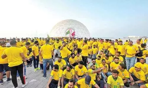 കോർണിഷ് മഞ്ഞക്കടലായി; ലോകകപ്പിന് സ്വാഗതമേകി ബ്രസീൽ ഫാൻസ്‌