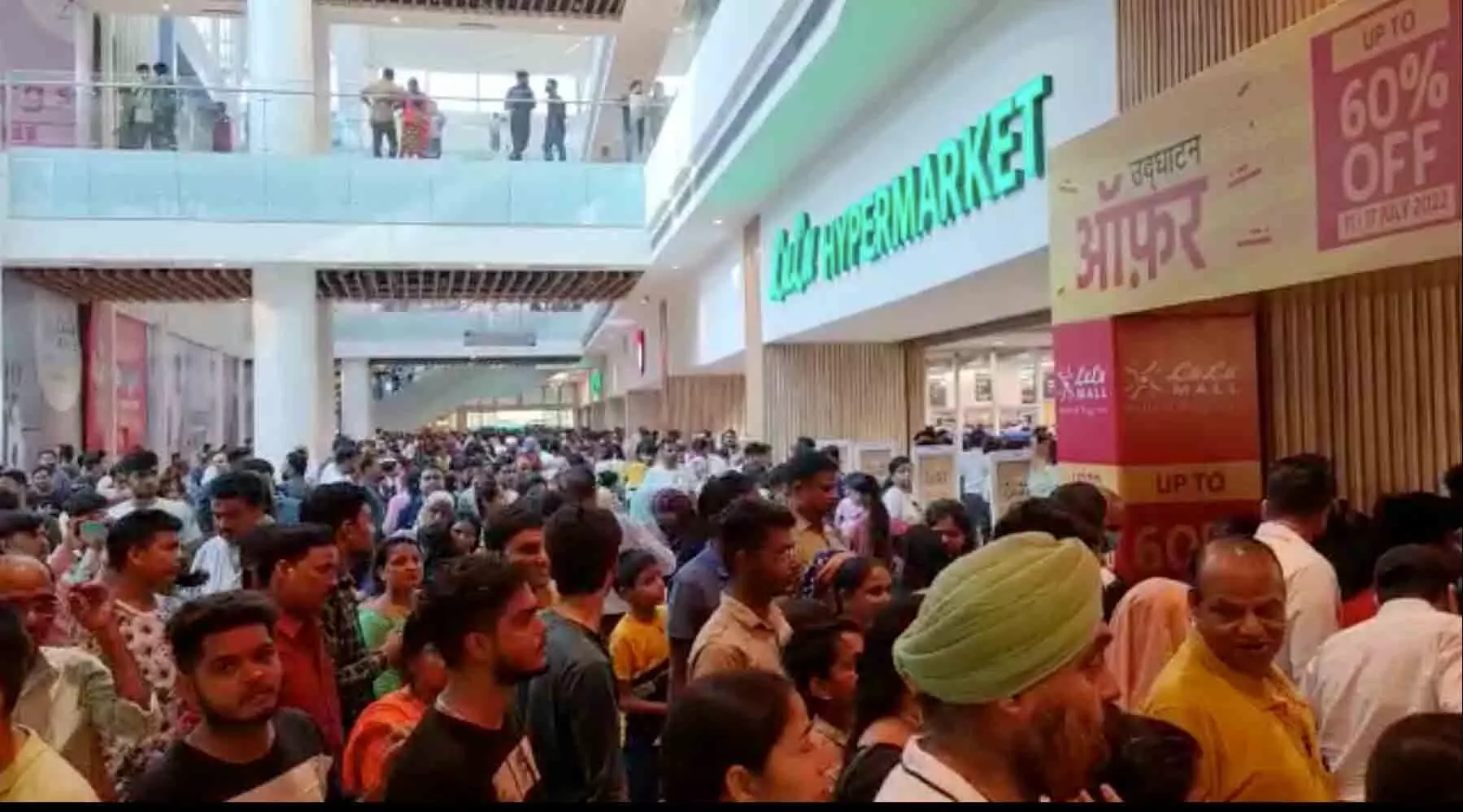 ലഖ്നോ ലുലുമാളിൽ ഒരാഴ്ചയ്ക്കുള്ളിൽ സന്ദർശകരുടെ എണ്ണം 7ലക്ഷം കവിഞ്ഞു