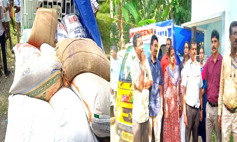 റേഷൻ അരി പൂഴ്ത്തിവെപ്പ്; 5,500 കിലോ പിടിച്ചെടുത്തു റേഷൻ അരി പൂഴ്ത്തിവെപ്പ്; 5,500 കിലോ പിടിച്ചെടുത്തു