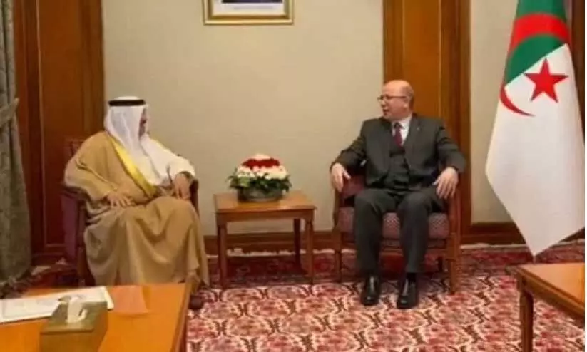 കുവൈത്ത് നീതിന്യായ മന്ത്രി അൽജീരിയൻ പ്രധാനമന്ത്രിയെ സന്ദർശിച്ചു കുവൈത്ത് നീതിന്യായ മന്ത്രി അൽജീരിയൻ പ്രധാനമന്ത്രിയെ സന്ദർശിച്ചു