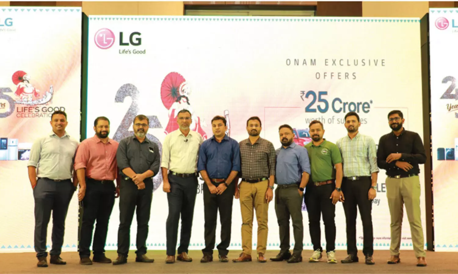 ഇന്ത്യയിൽ 25 വർഷം പൂർത്തിയാക്കി എൽ.ജി; ഓണത്തിന് കാത്തിരിക്കുന്നത് 25 കോടിയുടെ സമ്മാനങ്ങൾ