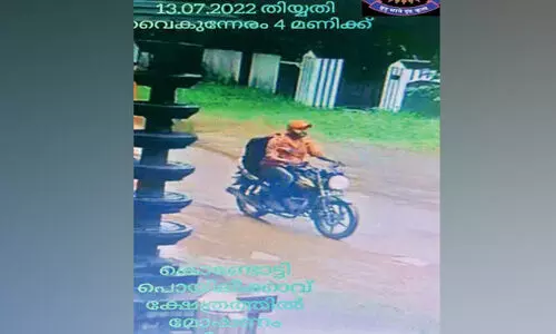 ക്ഷേത്ര മോഷ്ടാവെന്ന് സംശയിക്കുന്നയാളുടെ സി.സി ടി.വി ചിത്രം പുറത്ത്