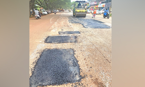 ദേശീയപാതയിൽ കുഴികളടക്കൽ തകൃതി