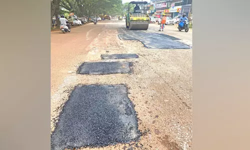 ദേശീയപാതയിൽ കുഴികളടക്കൽ തകൃതി