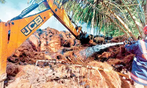 ചകിരി ഉൽപന്ന കമ്പനിയിൽ തീപിടിത്തം