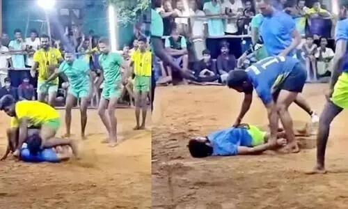 Kabaddi player passes away during match after opponent pins him down