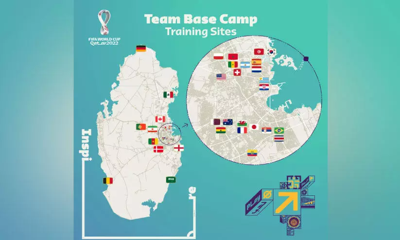 ഖത്തറിലെത്തുന്ന ലോകകപ്പ് ടീമുകളുടെ പരിശീലന സ്ഥലങ്ങൾ ഇവിടെയെല്ലാം ഖത്തറിലെത്തുന്ന ലോകകപ്പ് ടീമുകളുടെ പരിശീലന സ്ഥലങ്ങൾ ഇവിടെയെല്ലാം