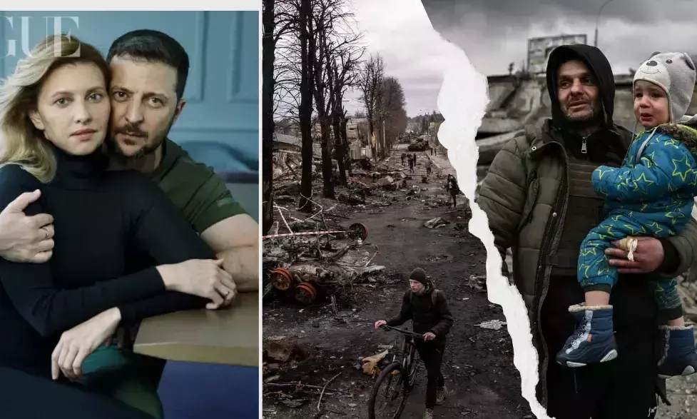 യുദ്ധത്തിനിടെ വോഗ് മാസികക്കായി ഫോട്ടോഷൂട്ട്; സെലൻസ്കിക്കും ഭാര്യക്കും സമൂഹമാധ്യമങ്ങളിൽ വിമർശനം