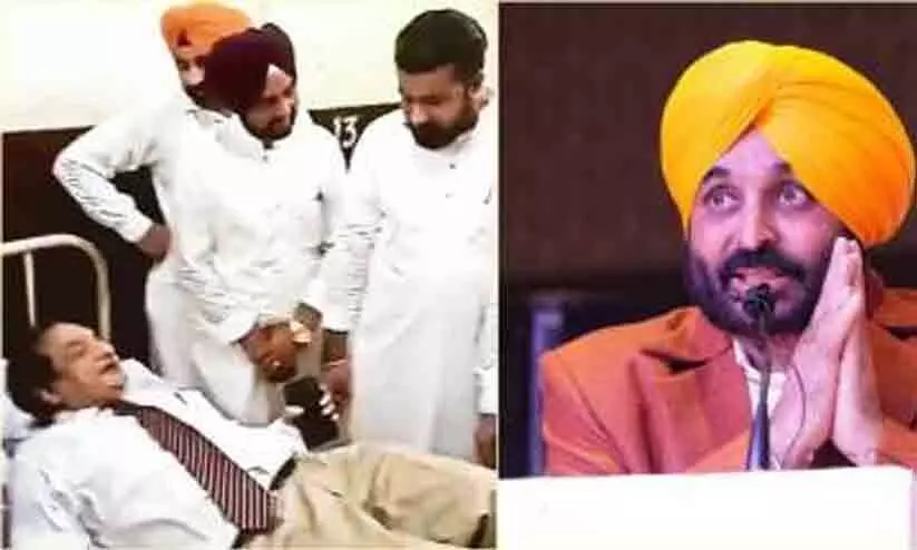 ആരോഗ്യമന്ത്രി ആശുപത്രിക്കിടക്കയിൽ കിടത്തിയതിന് രാജിവെച്ച മുതിർന്ന ഡോക്ടറെ അനുനയിപ്പിക്കാൻ പഞ്ചാബ് മുഖ്യമന്ത്രി ആരോഗ്യമന്ത്രി ആശുപത്രിക്കിടക്കയിൽ കിടത്തിയതിന് രാജിവെച്ച മുതിർന്ന ഡോക്ടറെ അനുനയിപ്പിക്കാൻ പഞ്ചാബ് മുഖ്യമന്ത്രി