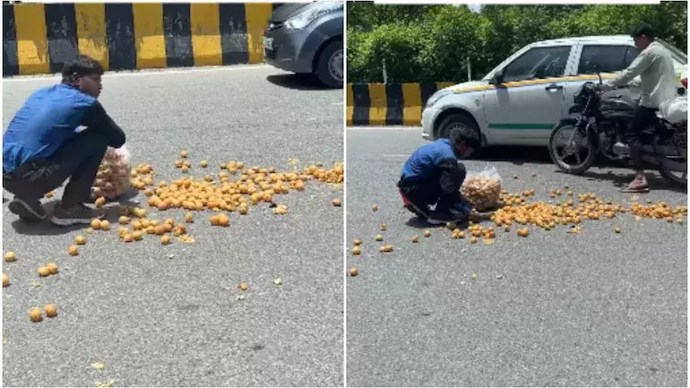 റോഡിൽ വീണ പാനിപൂരി പെറുക്കുന്ന കച്ചവടക്കാരന്റെ വിഡിയോ പങ്കുവെച്ചയാൾക്ക് ട്രോളോട് ട്രോൾ