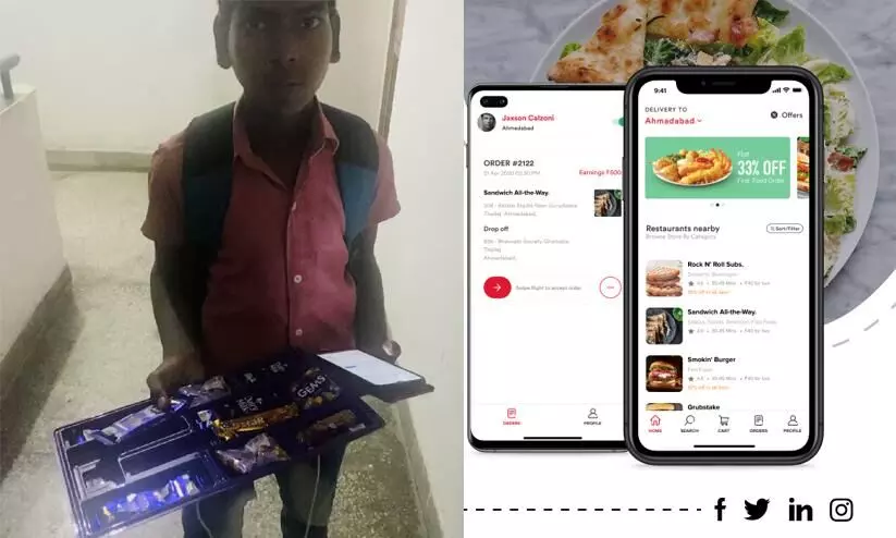 7-year-old school boy turns delivery partner
