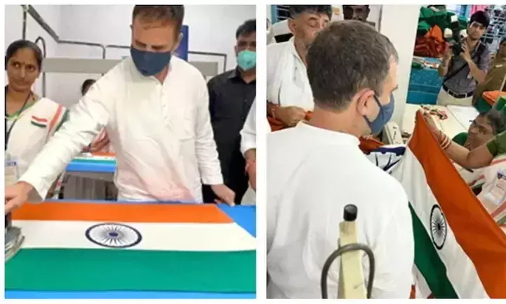 52 വർഷമായി ദേശീയപതാക ഉയർത്താത്തവരാണ് ​ഹർ ഘർ തിരങ്ക കാമ്പയിനുമായി രംഗത്തുള്ളത് -രാഹുൽ ഗാന്ധി