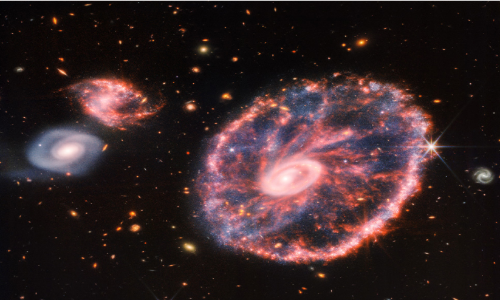 50 കോടി പ്രകാശവർഷം അകലെ ഒരു കാളവണ്ടിച്ചക്രം