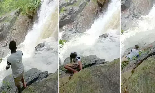 ഫോട്ടോ എടുക്കാൻ ശ്രമിക്കുന്നതിനിടെ കൊടൈക്കനാലിൽ യുവാവ് വെള്ളച്ചാട്ടത്തിൽ വീണു