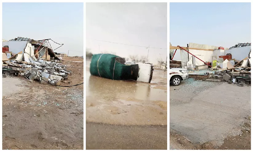 സാജിറിൽ കൊടുങ്കാറ്റടിച്ച് വ്യാപക നാശം സാജിറിൽ കൊടുങ്കാറ്റടിച്ച് വ്യാപക നാശം