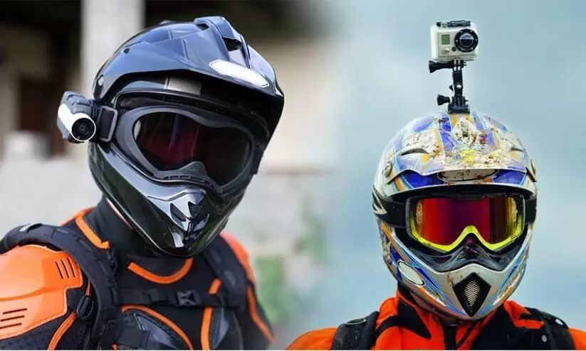 Attaching the camera to the helmet will cause the grip