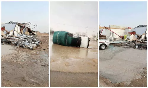 സാജിറിൽ കൊടുങ്കാറ്റടിച്ച് വ്യാപക നാശം