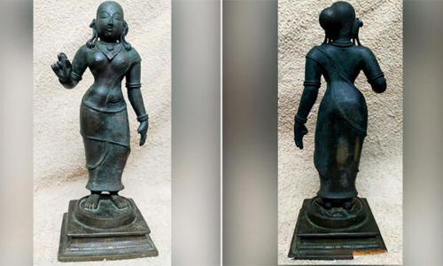 400 വർഷം പഴക്കം, രണ്ട് കോടിയിലേറെ വില; വിൽക്കാൻ ശ്രമിക്കുന്നതിനിടെ പുരാതന വിഗ്രഹം പിടിച്ചെടുത്തു; നാലുപേർ അറസ്റ്റിൽ