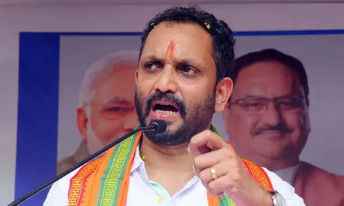 മന്ത്രി ദേവർകോവിലിന് റിഹാബ് ഫൗണ്ടേഷനുമായി ബന്ധമെന്ന് സുരേന്ദ്രൻ; ഐ.എൻ.എല്ലിനെ പുറത്താക്കണം