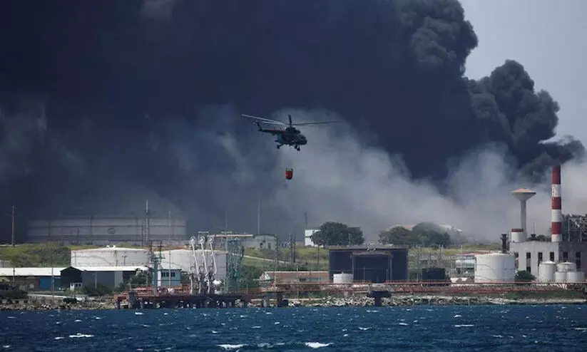 Fire breaks out at Cuban fuel storage port