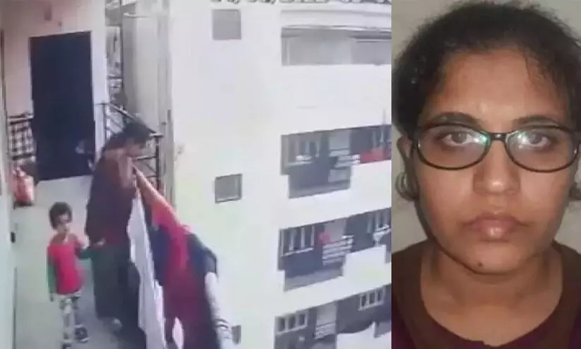 Bengaluru Woman throws her child to death from fourth floor, arrested