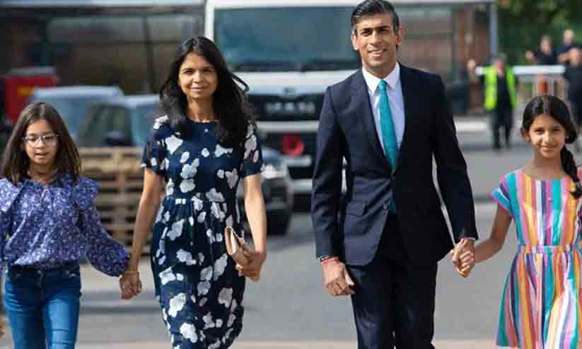 Rishi Sunak with family Rishi Sunak with family