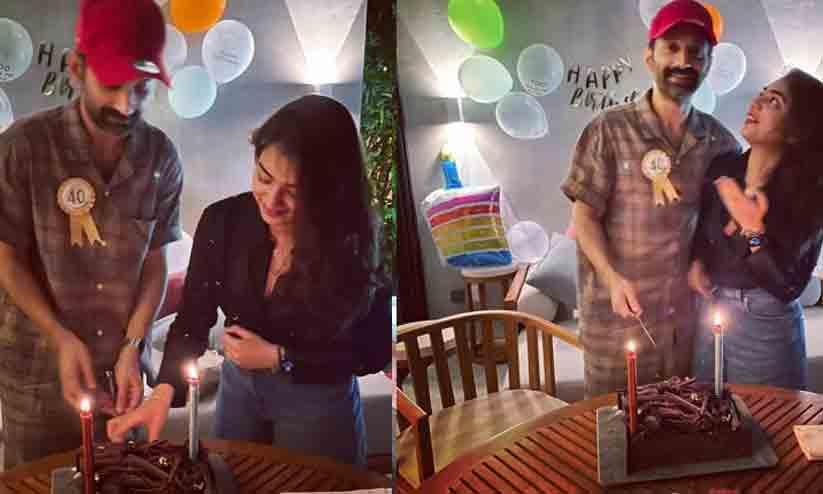 Nazriya Nazim Shares  Fahadh Faasils 40 the Birthday  Celebration  Pic