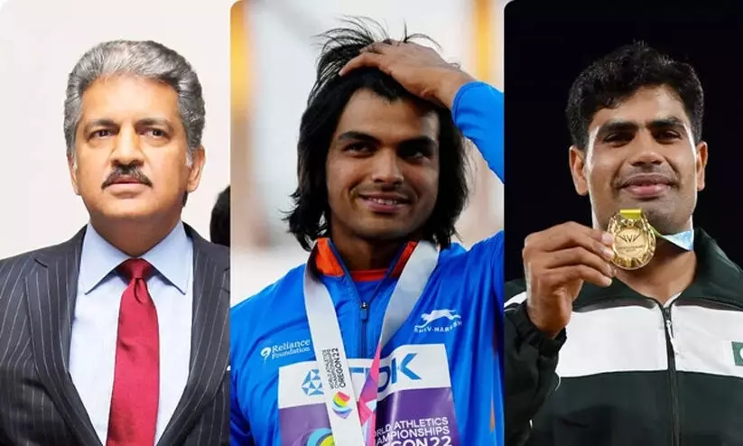 ലോകം ഇങ്ങനെയാകണം, സ്വർണം നേടിയ പാകിസ്താൻ താരത്തിനും അഭിനന്ദിച്ച നീരജ് ചോപ്രക്കും പ്രശംസയുമായി ആനന്ദ് മഹീന്ദ്ര