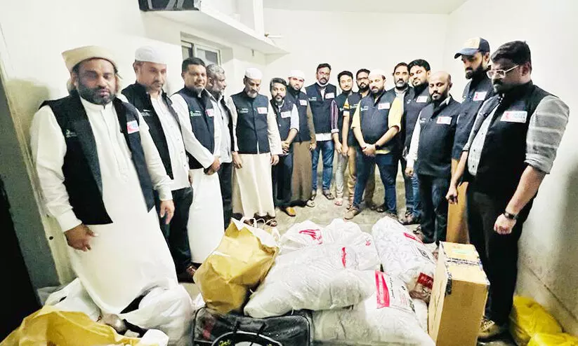 അവശ്യവസ്തുക്കൾ എത്തിച്ച് എസ്.കെ.എസ്.എസ്.എഫ് അവശ്യവസ്തുക്കൾ എത്തിച്ച് എസ്.കെ.എസ്.എസ്.എഫ്