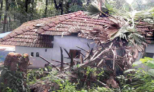 മലപ്പുറത്ത് കരിമ്പന വീണ് വീട് തകർന്നു