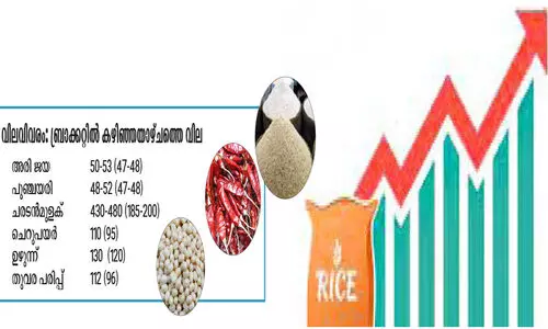 അരി 53 രൂപ; മുളക് കിലോ 430; ഓണക്കാല വിലക്കയറ്റം റെഡി !