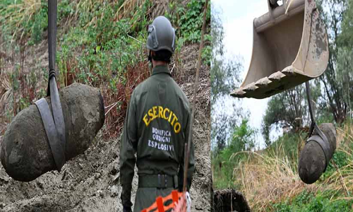 നദി വറ്റിയപ്പോൾ കണ്ടത് ഉഗ്രസ്ഫോടന ശേഷിയുള്ള രണ്ടാം ലോകയുദ്ധ കാലത്തെ ബോംബ്, ഭാരം 450 കിലോ