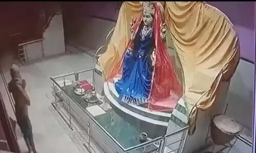 Faith over fraud: Thief bows to Goddess idol before stealing