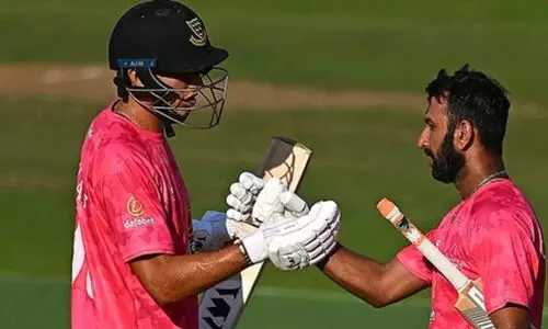 ഇം​ഗ്ലീ​ഷ് കൗ​ണ്ടി ക്രി​ക്ക​റ്റി​ൽ പുജാരയുടെ തല്ലുമാല -വിഡിയോ