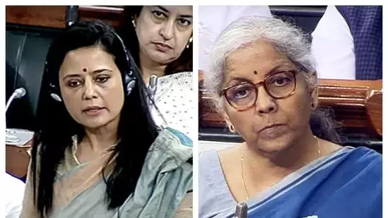 15 ലക്ഷം രൂപ ബെറ്റ്വെക്കാം ഇത് നിങ്ങൾക്ക് മോദിജിയുടെ മുഖത്ത് നോക്കി പറയാനാവില്ല; നിർമ്മലയോട് മഹുവ 15 ലക്ഷം രൂപ ബെറ്റ്വെക്കാം ഇത് നിങ്ങൾക്ക് മോദിജിയുടെ മുഖത്ത് നോക്കി പറയാനാവില്ല; നിർമ്മലയോട് മഹുവ