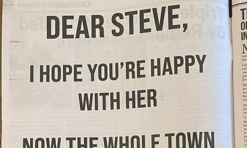 തേപ്പുകാരനെ ന്യൂസ് പേപ്പറിൽ തേച്ചൊട്ടിച്ച് ജെന്നി; കണ്ണുതള്ളി വായനക്കാർ