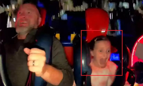 Kid begs to go on slingshot ride and instantly regrets it