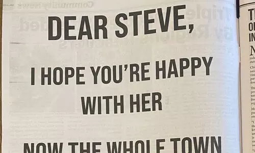 തേപ്പുകാരനെ ന്യൂസ് പേപ്പറിൽ തേച്ചൊട്ടിച്ച് ജെന്നി; കണ്ണുതള്ളി വായനക്കാർ