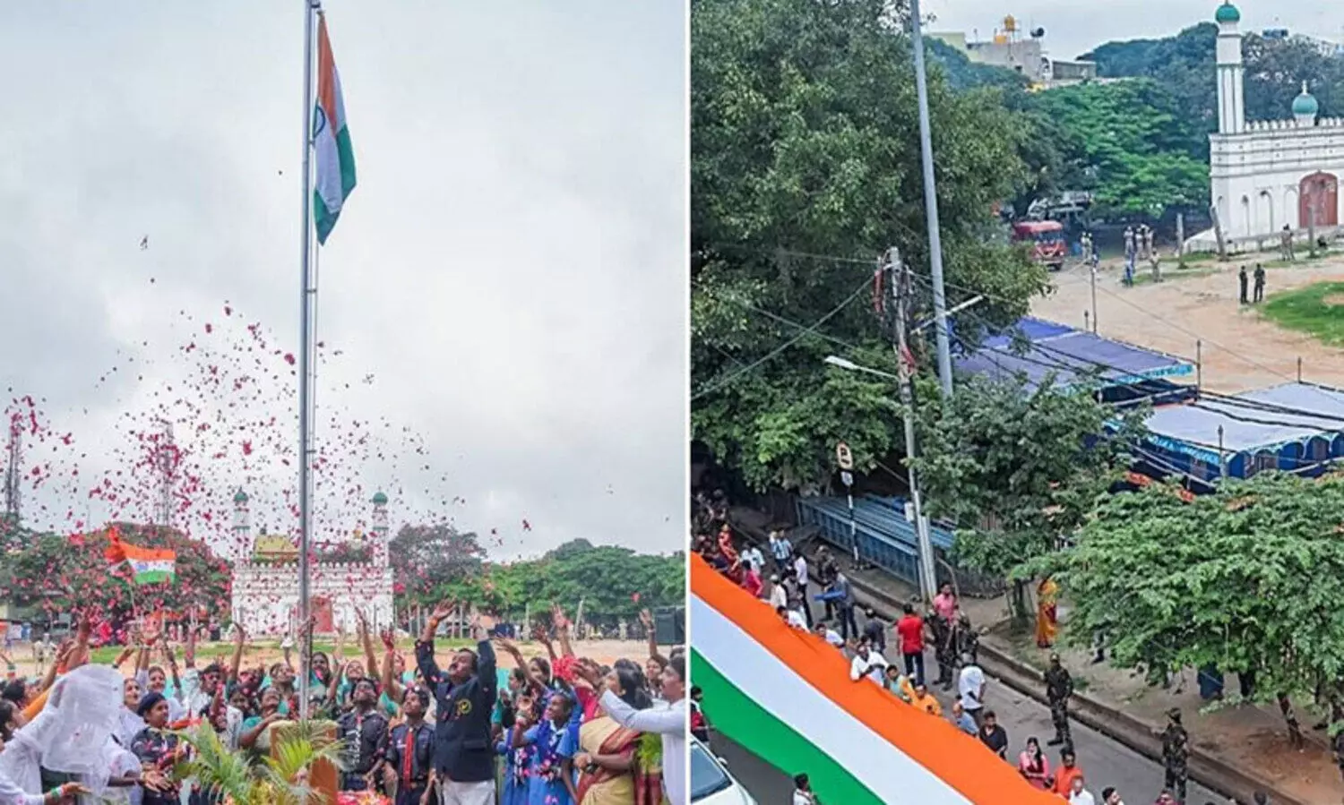 ആദ്യമായി ത്രിവർണ്ണ പതാക ഉയർത്തി ബംഗളുരുവിലെ ഈദ്ഗാഹ് മൈതാനം