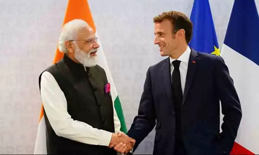 ഇന്ത്യ- ഫ്രാൻസ് ഉഭയകക്ഷി ചർച്ച; ആഗോള ഭക്ഷ്യ സുരക്ഷയിൽ സഹകരണം ഉറപ്പാക്കുമെന്ന് നേതാക്കൾ