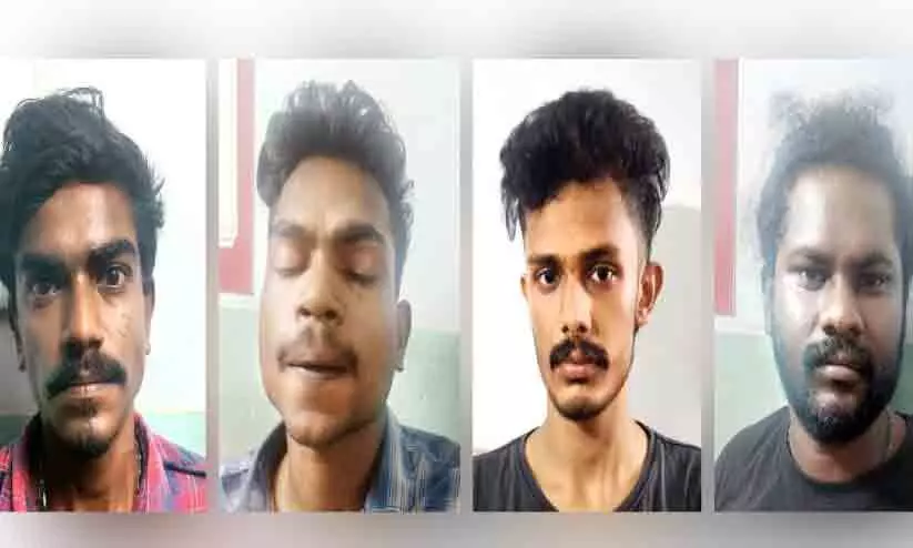 വീട്ടിലേക്ക് പെട്രോൾ ബോംബെറിഞ്ഞ സംഭവത്തിൽ നാലുപേർ അറസ്റ്റിൽ