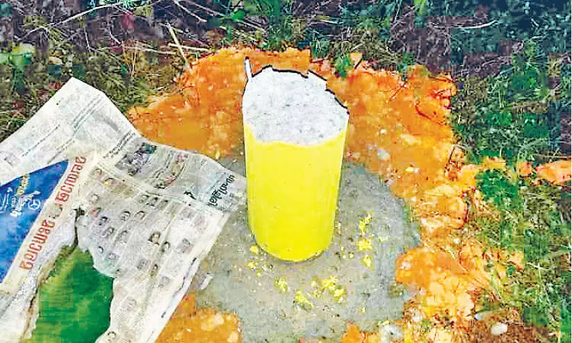 ഗ്രീൻഫീൽഡ്: ഹൈവേ സർവേ നടത്തി സ്ഥാപിച്ച കുറ്റി അടിച്ചുതകർത്ത നിലയിൽ