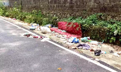 റോഡരികിൽ വശത്ത് മാലിന്യം നിറയുന്നു; അധികൃതര്‍ക്ക് മൗനം